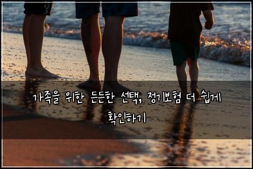  가족을 위한 든든한 선택, 정기보험 더 쉽게 확인하기
