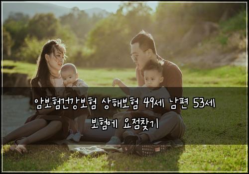 암보험건강보험 상해보험 49세 남편 53세 보험에 요점찾기