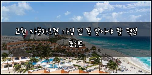교원 자동차보험: 가입 전 꼭 알아야 할 핵심 포인트
