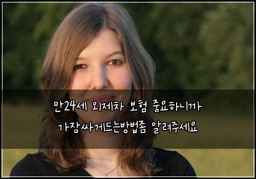 ๋ง24์ธ ์ธ์ ์ฐจ ๋ณดํ ์ค์ํ๋๊น ๊ฐ์ฅ์ธ๊ฒ๋๋๋ฐฉ๋ฒ์ข ์๋ ค์ฃผ์ธ์