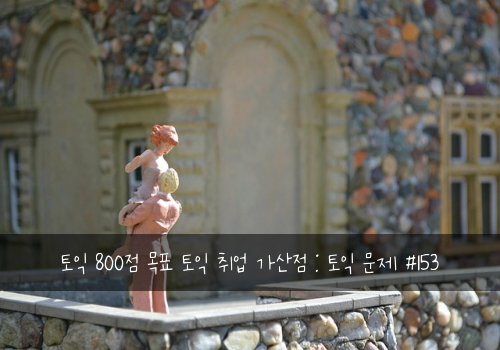 토익 800점 목표 토익 취업 가산점 : 토익 문제 #153