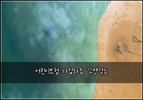 어린이보험 가입하죠  꼬멘것도