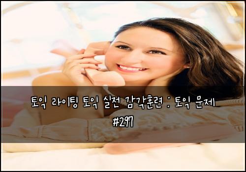 토익 라이팅 토익 실전 감각훈련 : 토익 문제 #297