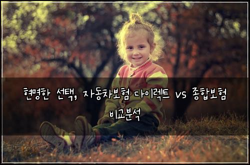  현명한 선택, 자동차보험 다이렉트 vs 종합보험 비교분석