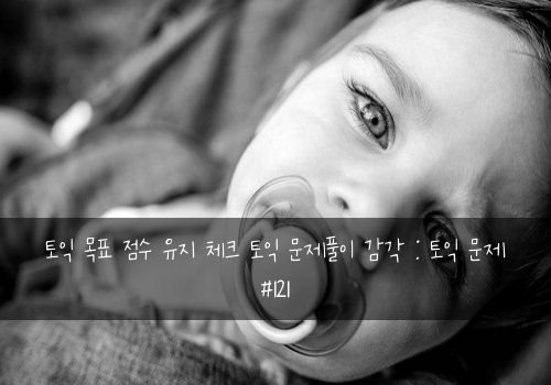 토익 목표 점수 유지 체크 토익 문제풀이 감각 : 토익 문제 #121
