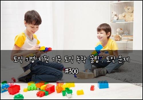 토익 기업 지원 기준 토익 독학 꿀팁 : 토익 문제 #300
