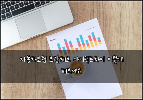 자동차보험 보장체크  다이렉트차이 이렇게 해보세요