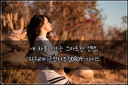  내 차를 지키는 스마트한 선택, 파워레디운전자보험0804 가이드