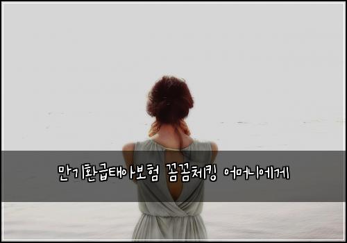 만기환급태아보험 꼼꼼체킹  어머니에게