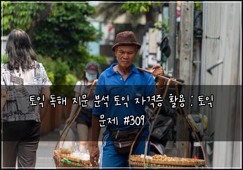 토익 독해 지문 분석 토익 자격증 활용 : 토익 문제 #309