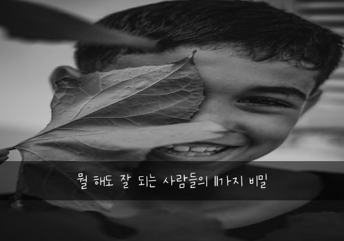 뭘 해도 잘 되는 사람들의 11가지 비밀