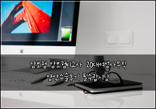 암보험 암보험비교사 20대여성사무직 양악수술후기 필수랍니당