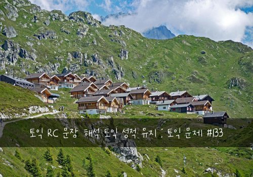 토익 RC 문장 해석 토익 성적 유지 : 토익 문제 #133