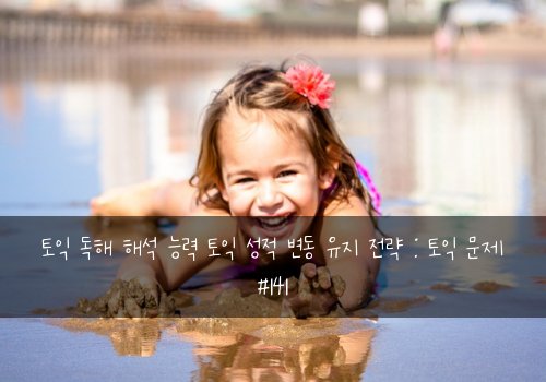 토익 독해 해석 능력 토익 성적 변동 유지 전략 : 토익 문제 #141