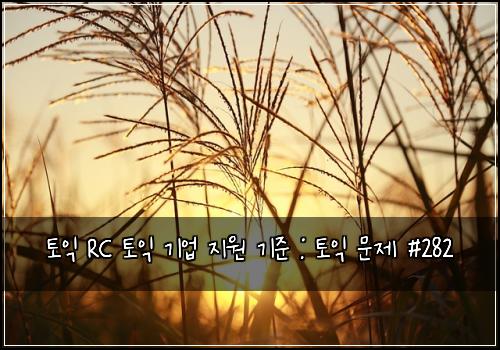 토익 RC 토익 기업 지원 기준 : 토익 문제 #282