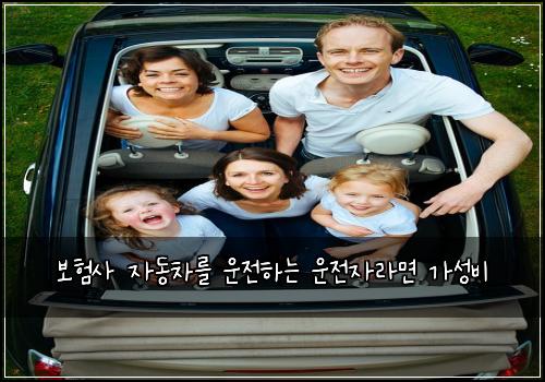 보험사 자동차를 운전하는 운전자라면 가성비