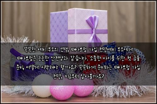  똑똑한 예비 부모의 선택, 태아보험 가입 전략

예비 부모에게 태아보험은 든든한 안전망과 같습니다. 소중한 아이를 위한 첫 금융 준비, 어떻게 시작해야 할까요? 똑똑하게 준비하는 태아보험 가입 전략, 지금부터 알아볼까요?