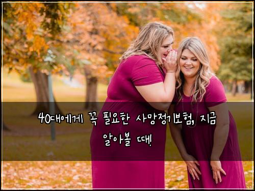 40대에게 꼭 필요한 사망정기보험, 지금 알아볼 때!