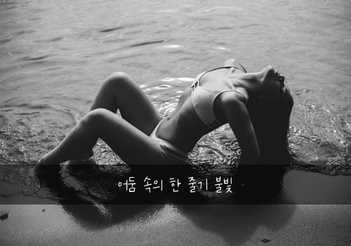 어둠 속의 한 줄기 불빛