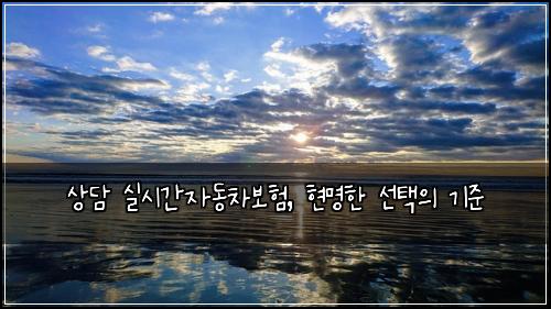 상담 실시간자동차보험, 현명한 선택의 기준