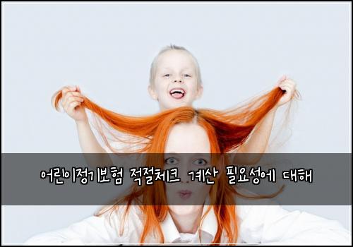 어린이정기보험 적절체크  계산 필요성에 대해