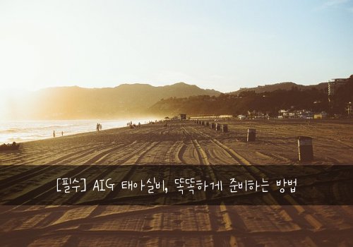  [필수] AIG 태아실비, 똑똑하게 준비하는 방법