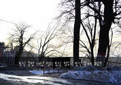 토익 문법 개념 정리 토익 점수 : 토익 문제 #129