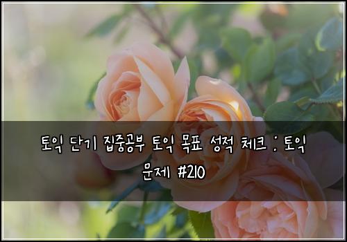 ํ ์ต ๋จ๊ธฐ ์ง์ค๊ณต๋ถ ํ ์ต ๋ชฉํ ์ฑ์ ์ฒดํฌ : ํ ์ต ๋ฌธ์ #210