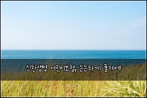 신한생명 어린이보험, 든든하게 풀케어!