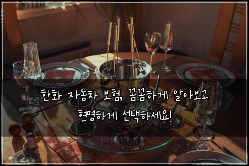 한화 자동차 보험, 꼼꼼하게 알아보고 현명하게 선택하세요!