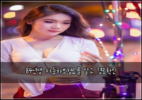 84년생 자동차보험료를 알고 경로확인