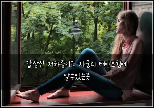 갑상선 저하증이고 자궁외 태아보험에 알수있는곳