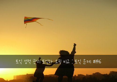 토익 성적 관리 토익과 오픽 비교 : 토익 문제 #146