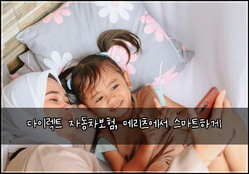  다이렉트 자동차보험, 메리츠에서 스마트하게