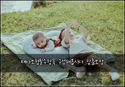 태아보험필수항목 구성해봅시다 맞춤보장