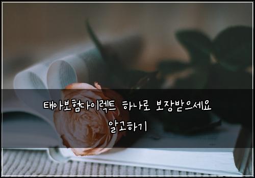 태아보험다이렉트 하나로 보장받으세요 알고하기