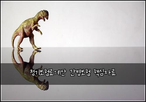 정기보험료계산 간병보험 핵심자료