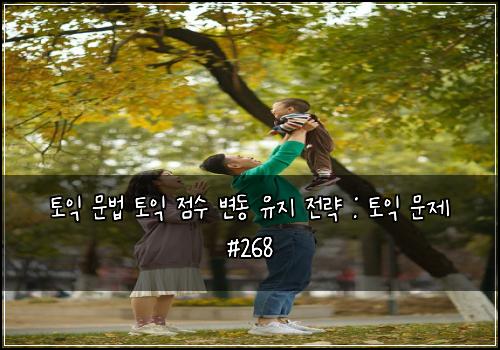 토익 문법 토익 점수 변동 유지 전략 : 토익 문제 #268